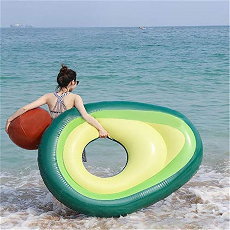 Inflatable Avocado Pool Float Floatie With Ball 1