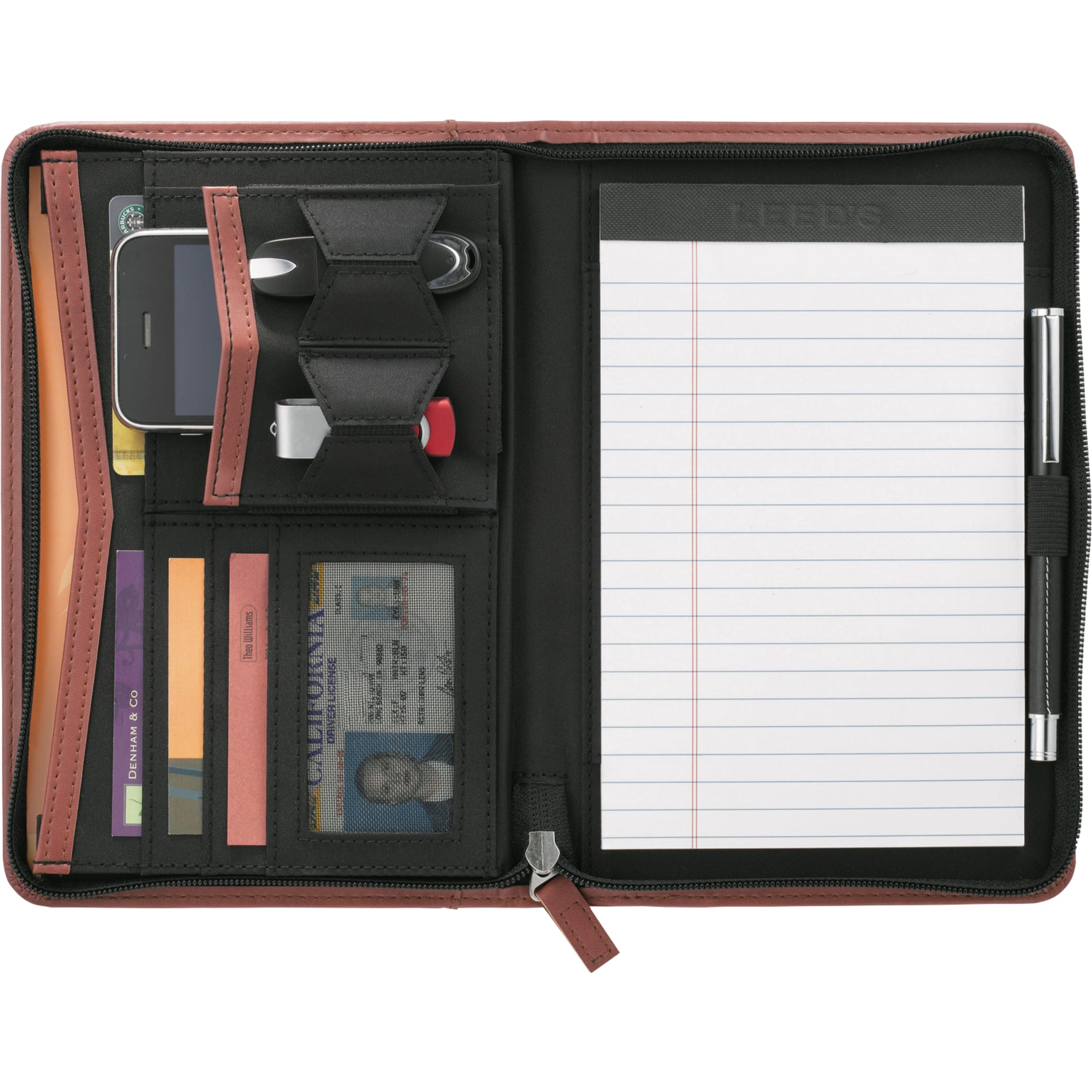 Jr Zippered Padfolio w FSC Mix Paper