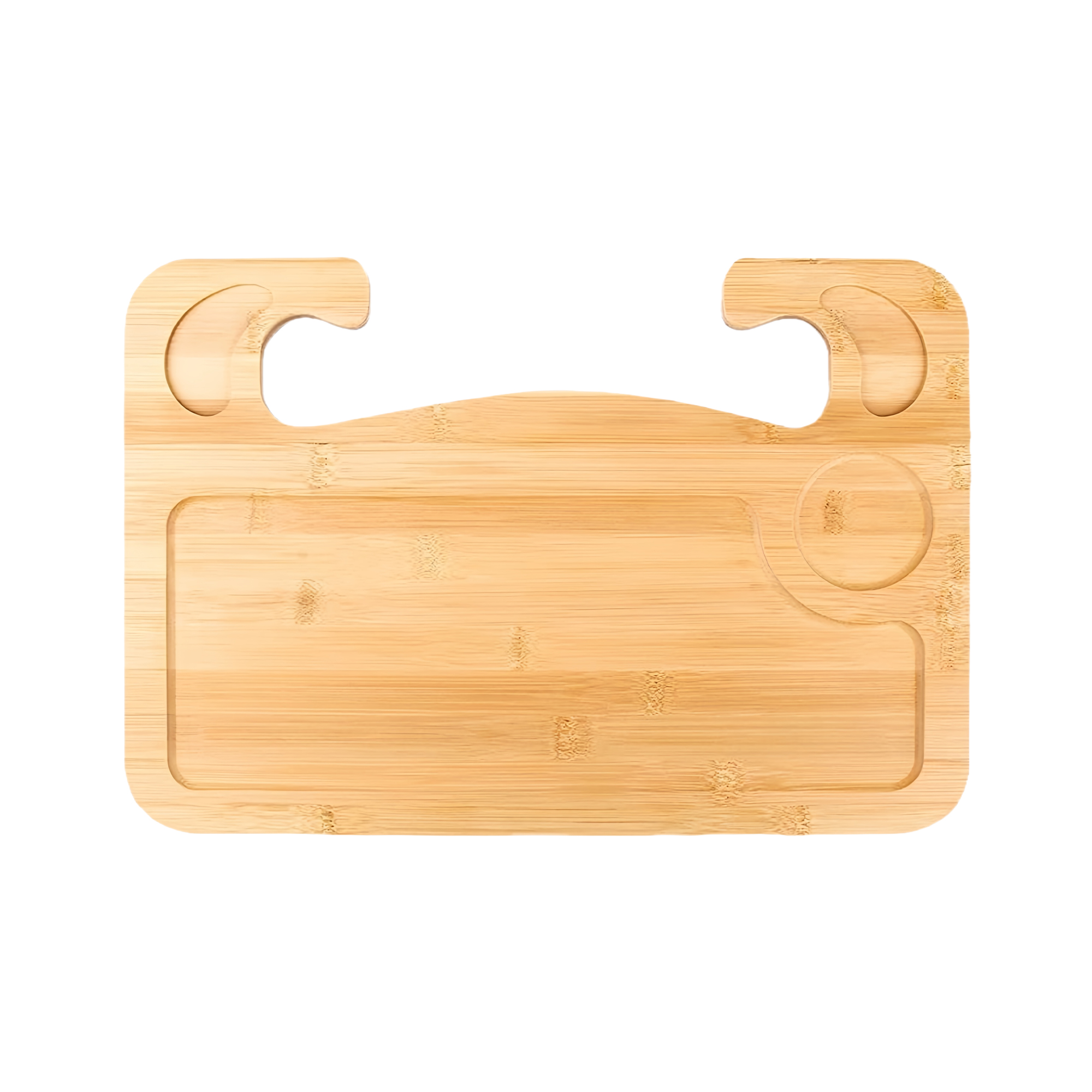 Bamboo Car Steering Wheel Laptop Stand Tray Table Desk Organizer Holder for Notebook Computer 2