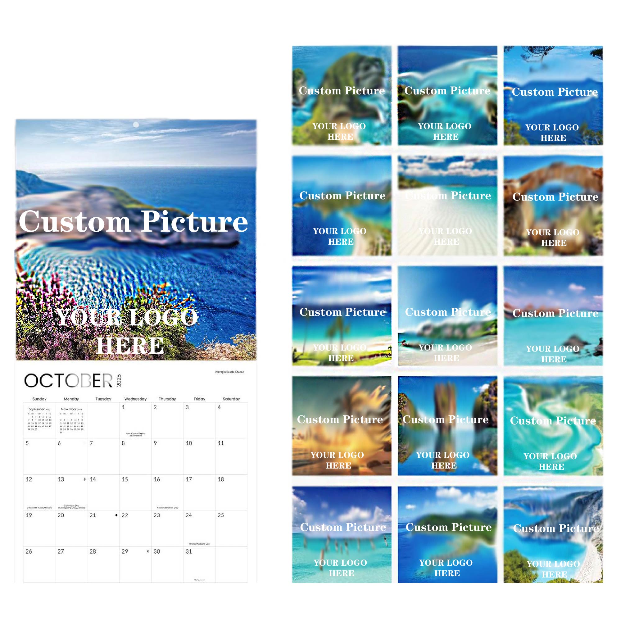 Custom Wall Calendar (9.5"x11") 2