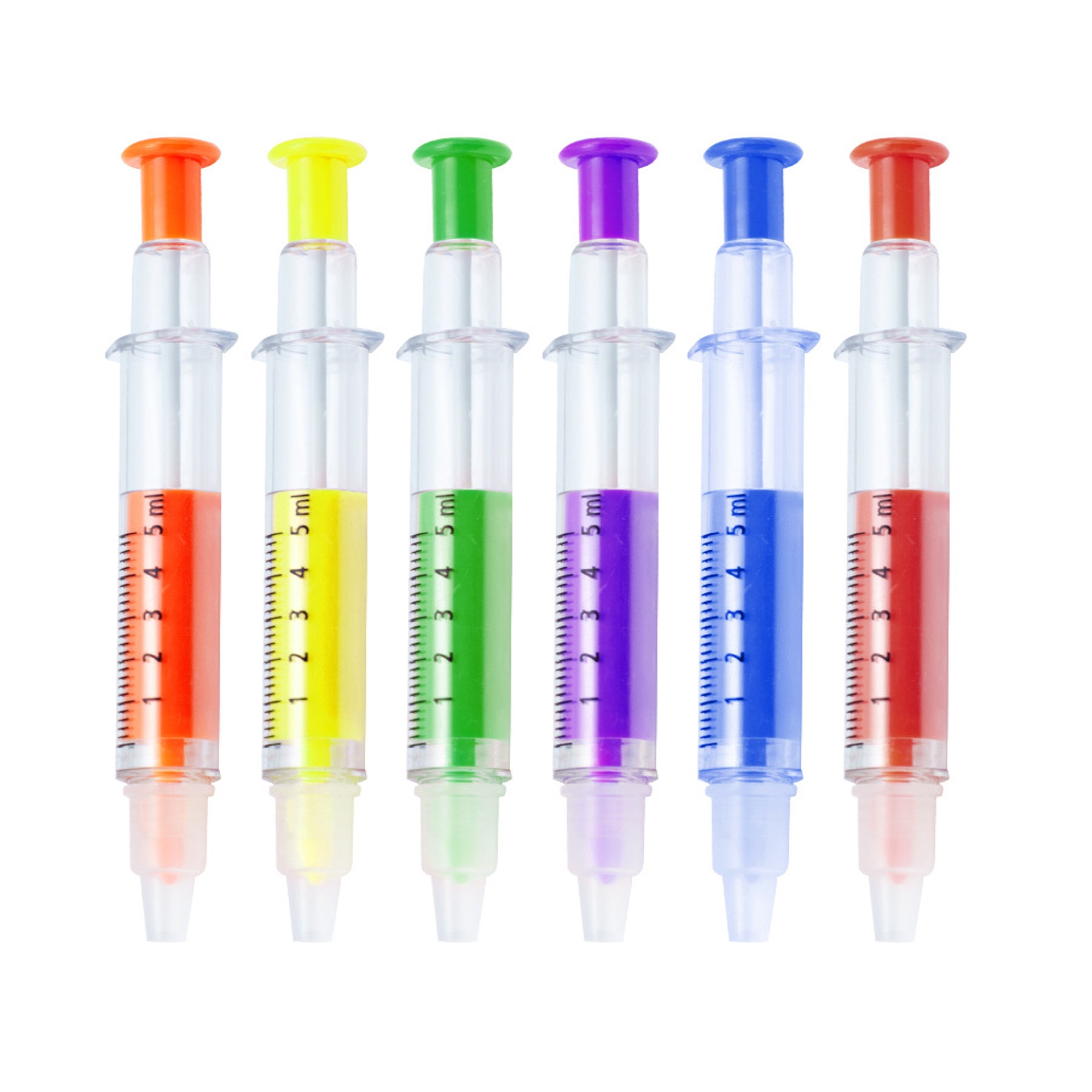 Syringe Dual-tips Highlighter Ballpoint Pen (direct import) 3