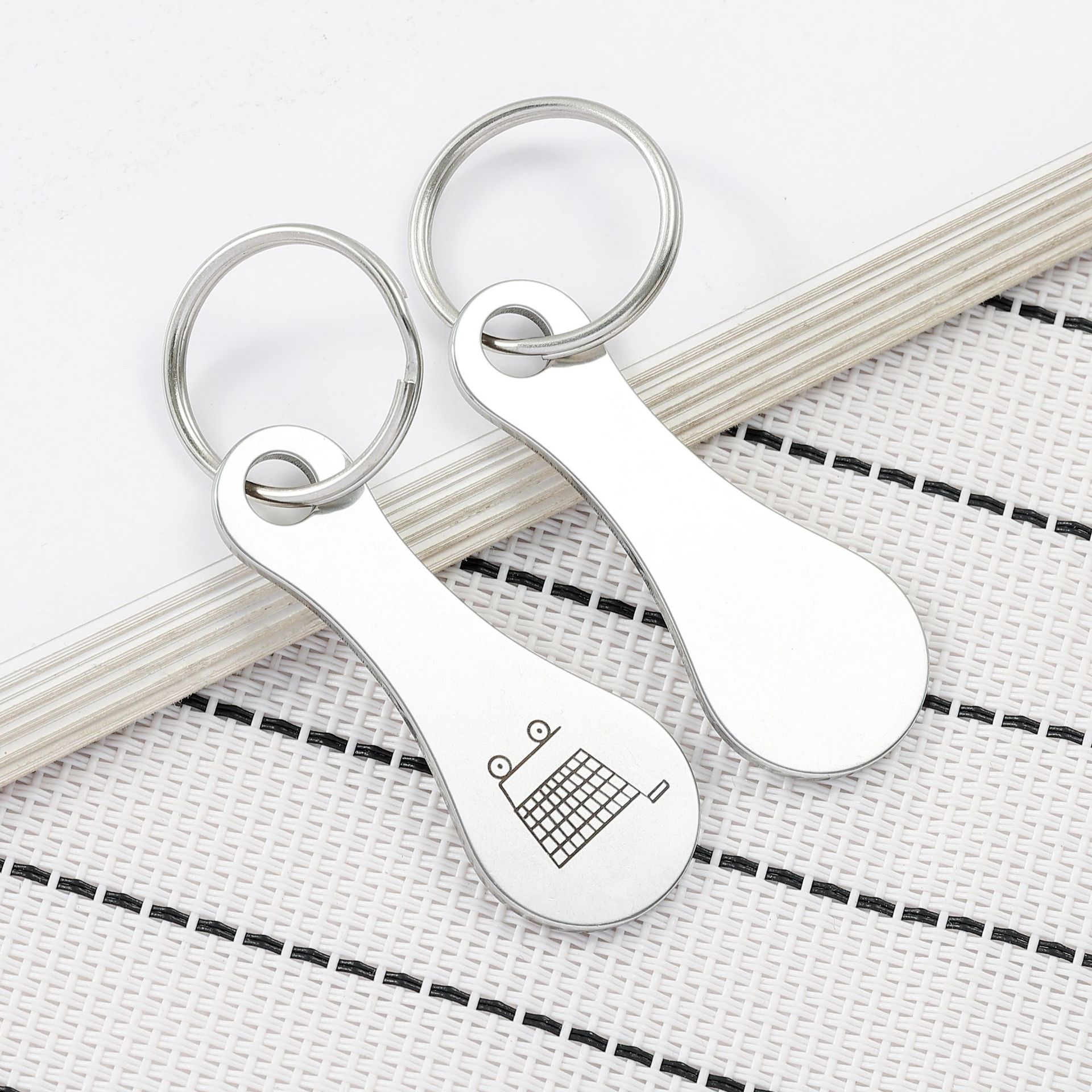 Key Ring Metal Shopping Trolley Tokens 2