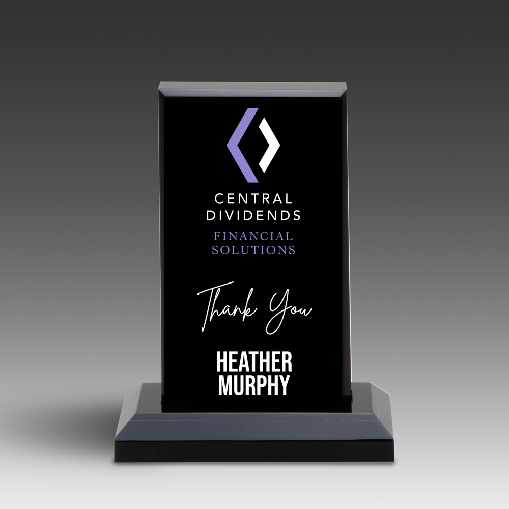 7" Beveled Impress Award Black 2