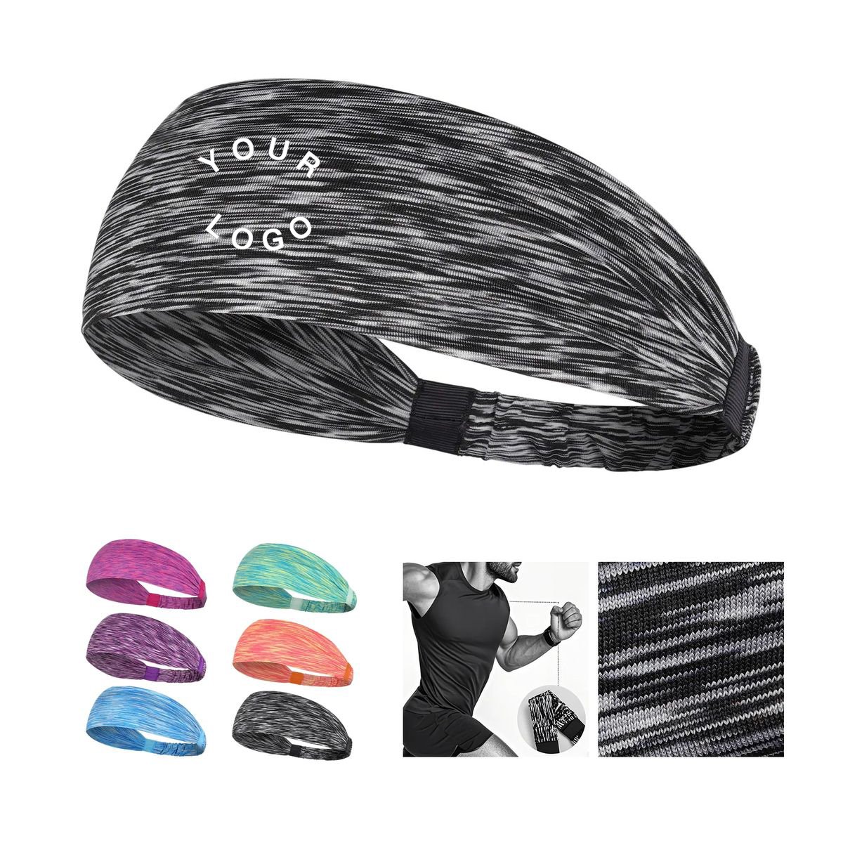 Soft and Quick-Drying Workout Headband for Fitness 1