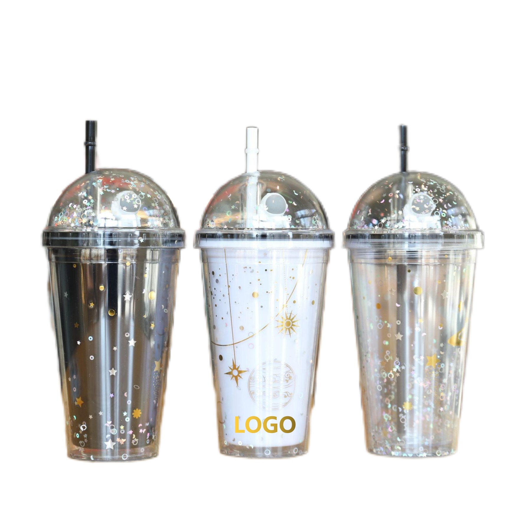 15 oz. Double Wall Space Astronaut Straw Tumbler (direct import) 4