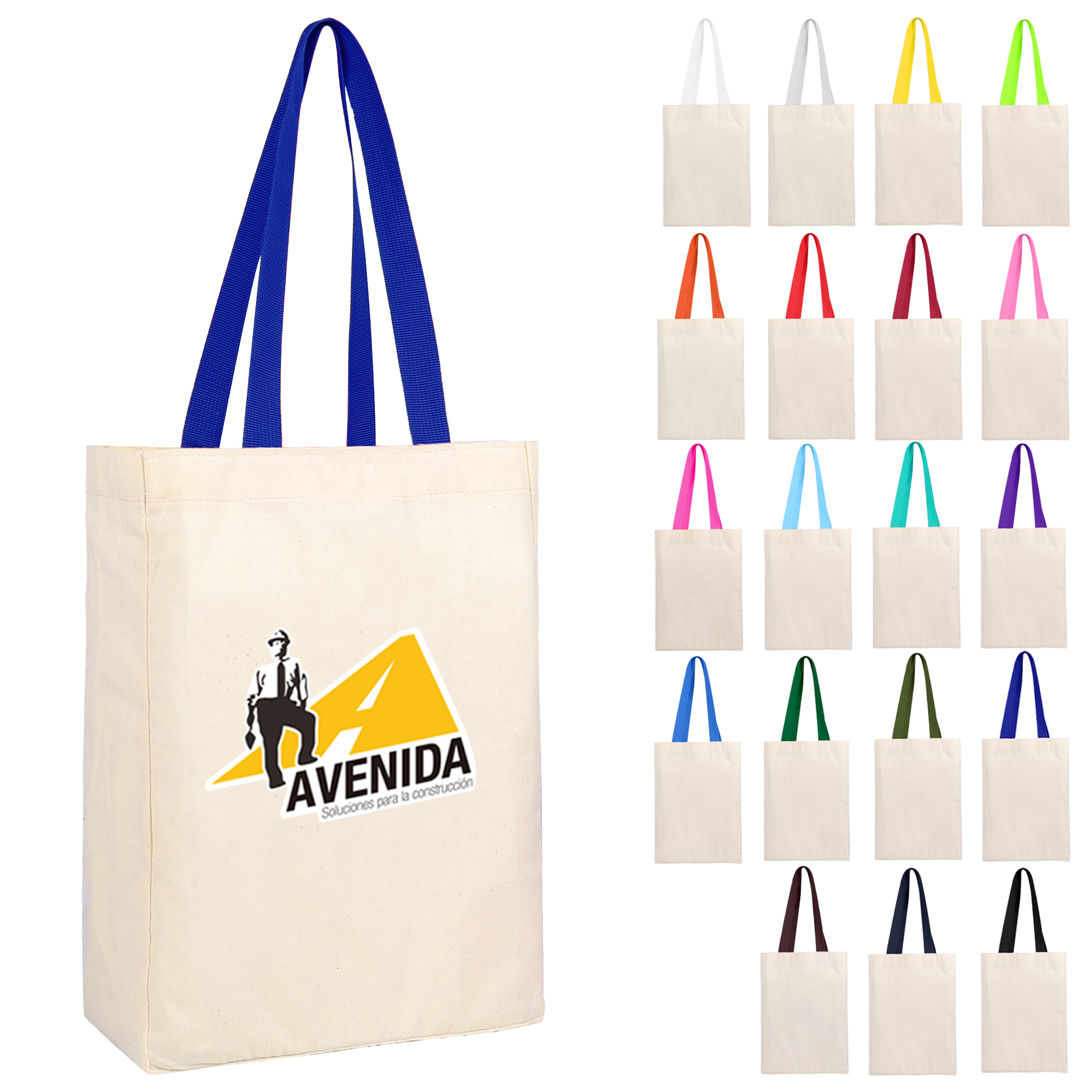 Cotton Grocery Tote, custom tote bag with logo imprint 13