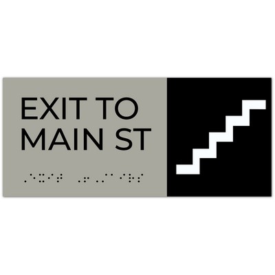 USA Made ADA Braille Directional Wall Sign Plaque