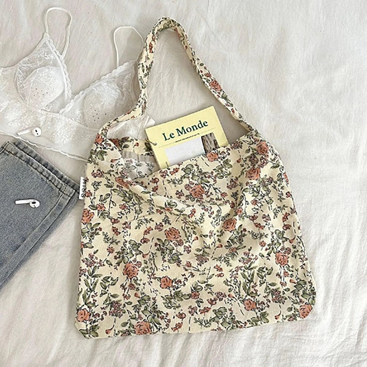 Durable Leopard Print Tote Cotton Blend 17
