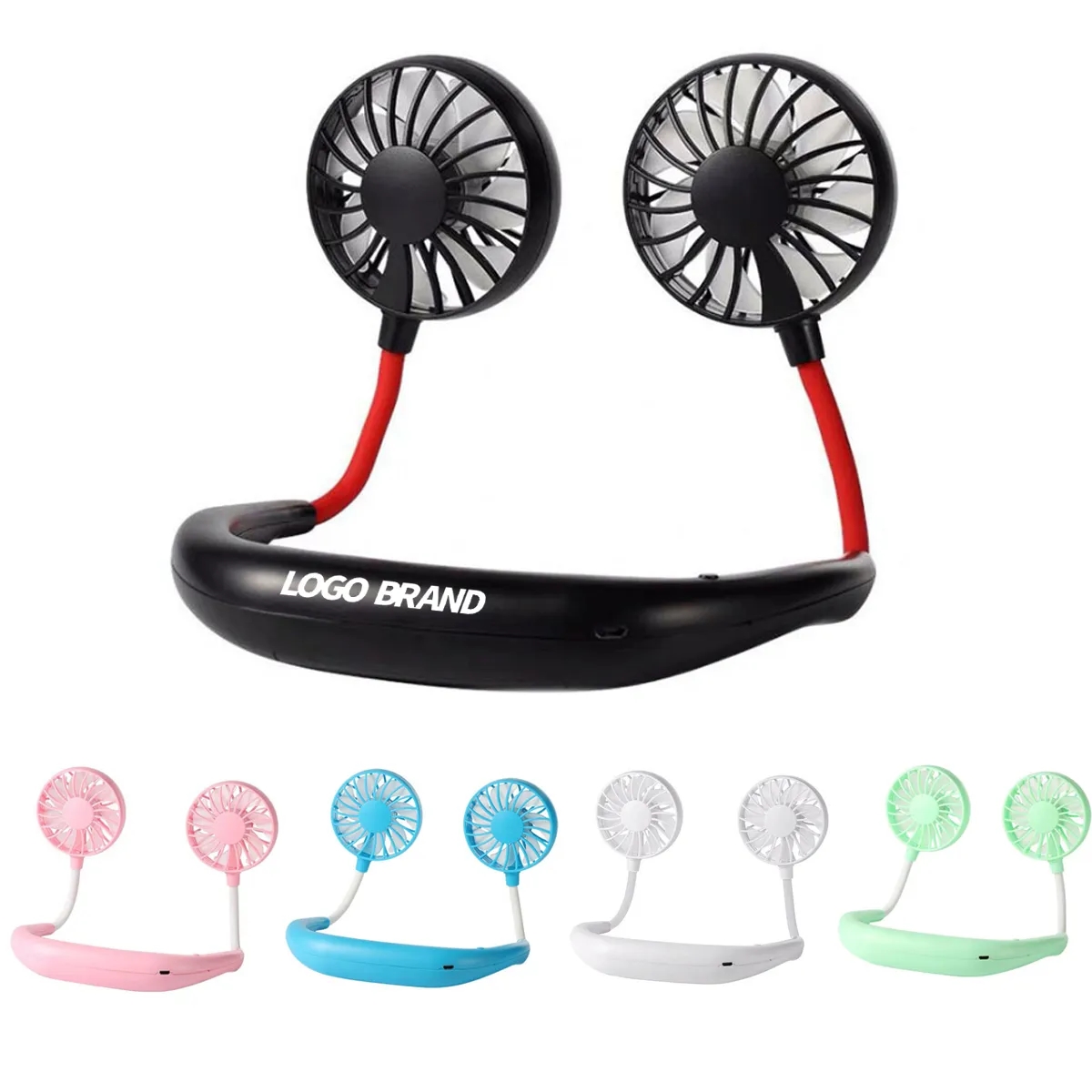 Strong Power Hands-Free USB Foldable Wearable Neck Fan 2
