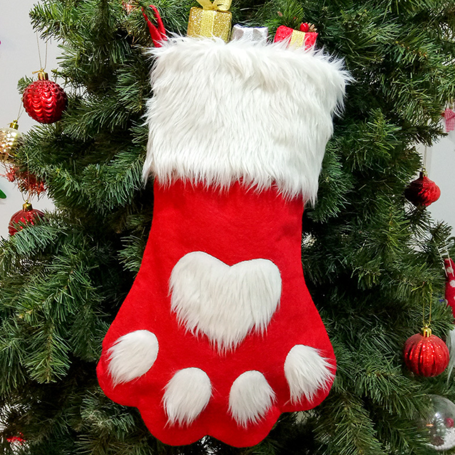 Dog Paw Christmas Gift Bag 4