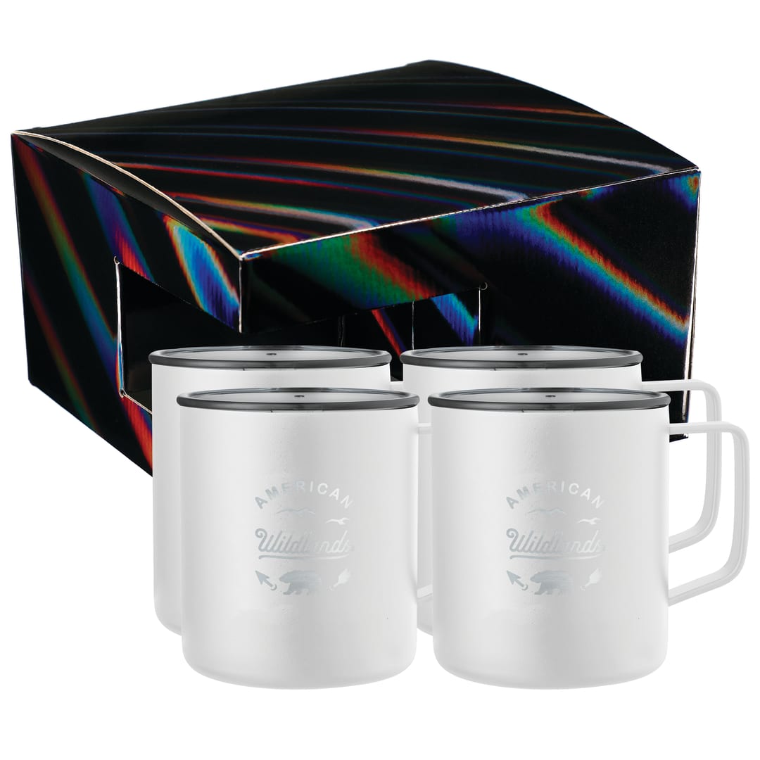 Rover Camp Mug 14oz Powder coated 4 in 1 Gift Set 30