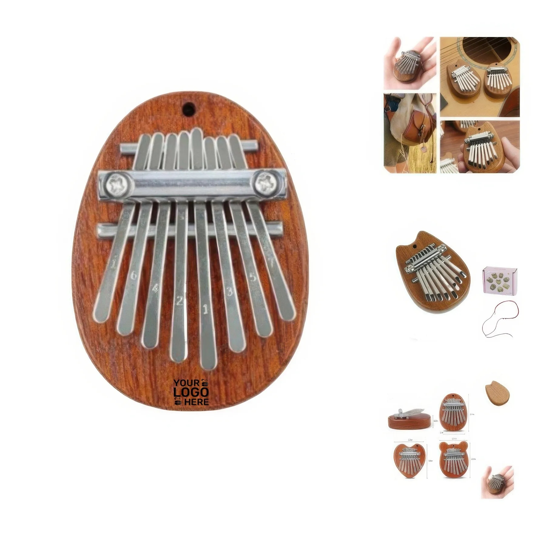 8 Key Mini Solid Wood Kalimba Finger Piano 3