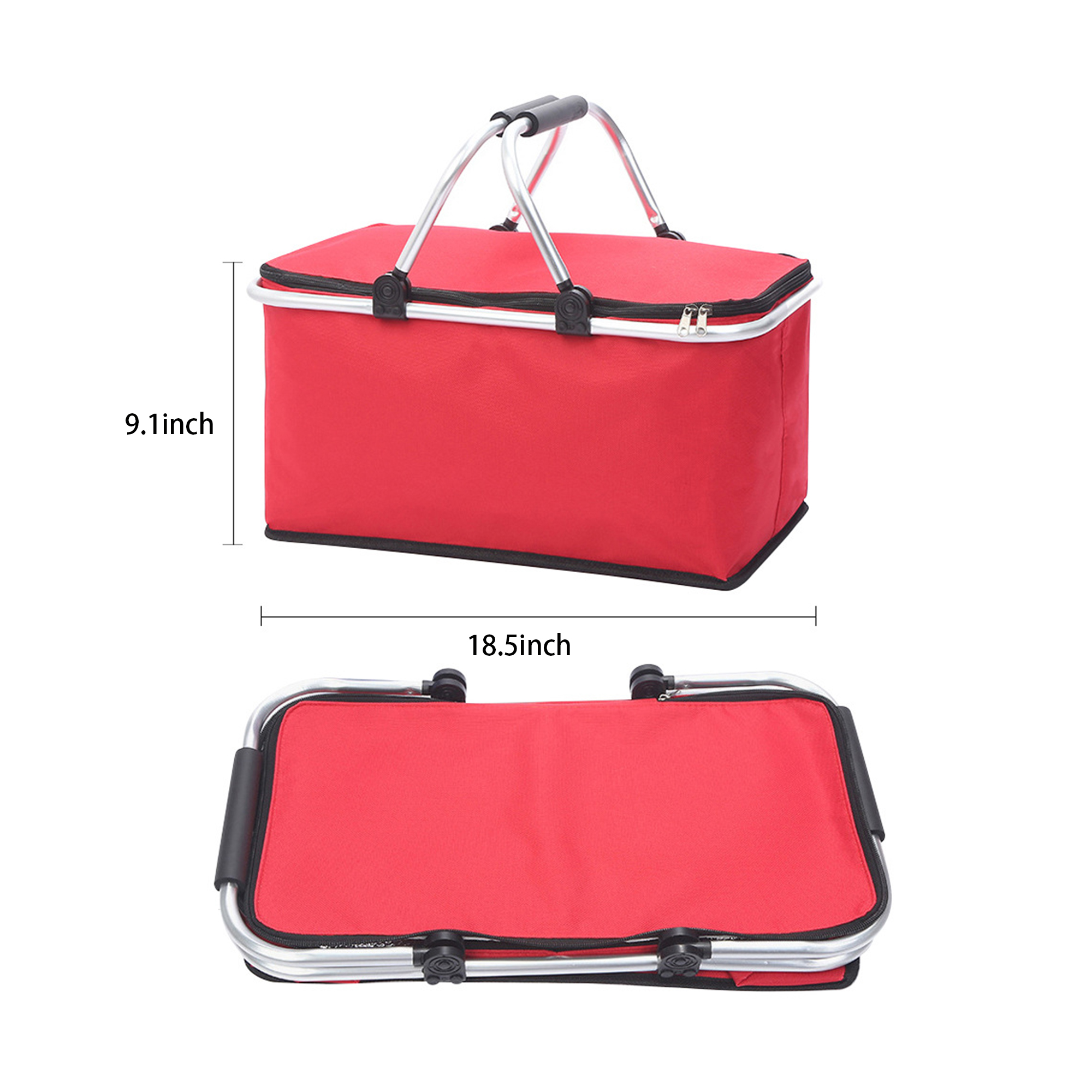 Insulated Picnic Basket with Handle 4