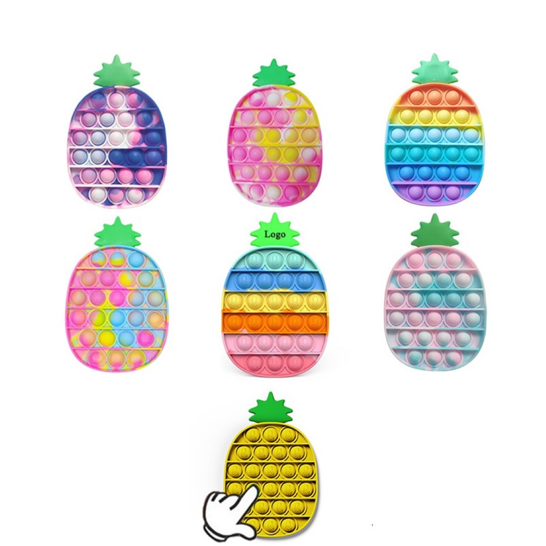 Macaron-colored pineapple Push Pop Bubble Sensory Fidget Toy 1
