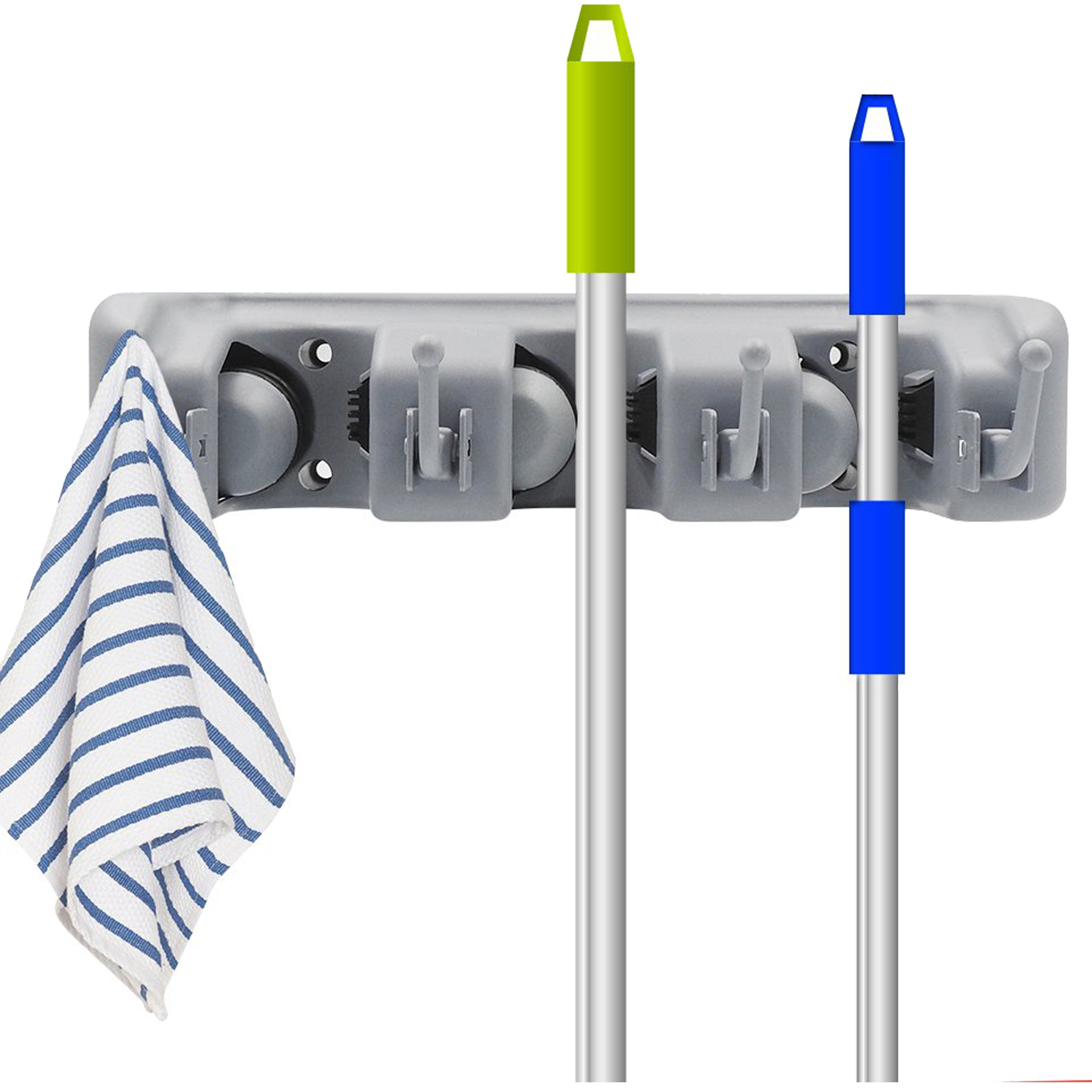 Broom Holder Wall Mount and Garden Tool Organizer