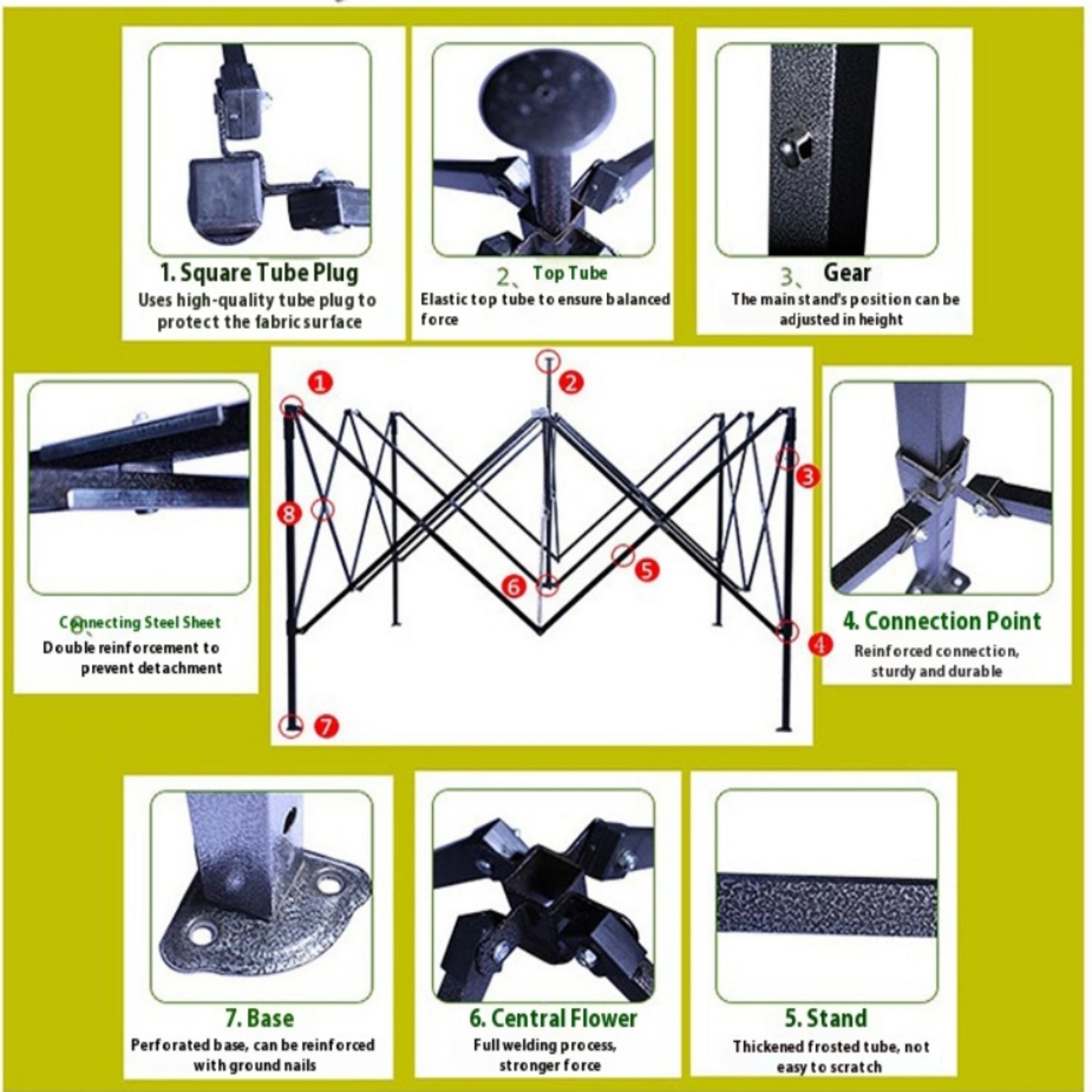 MOQ:1pc 3x3 Tent Gazebo Fold 2