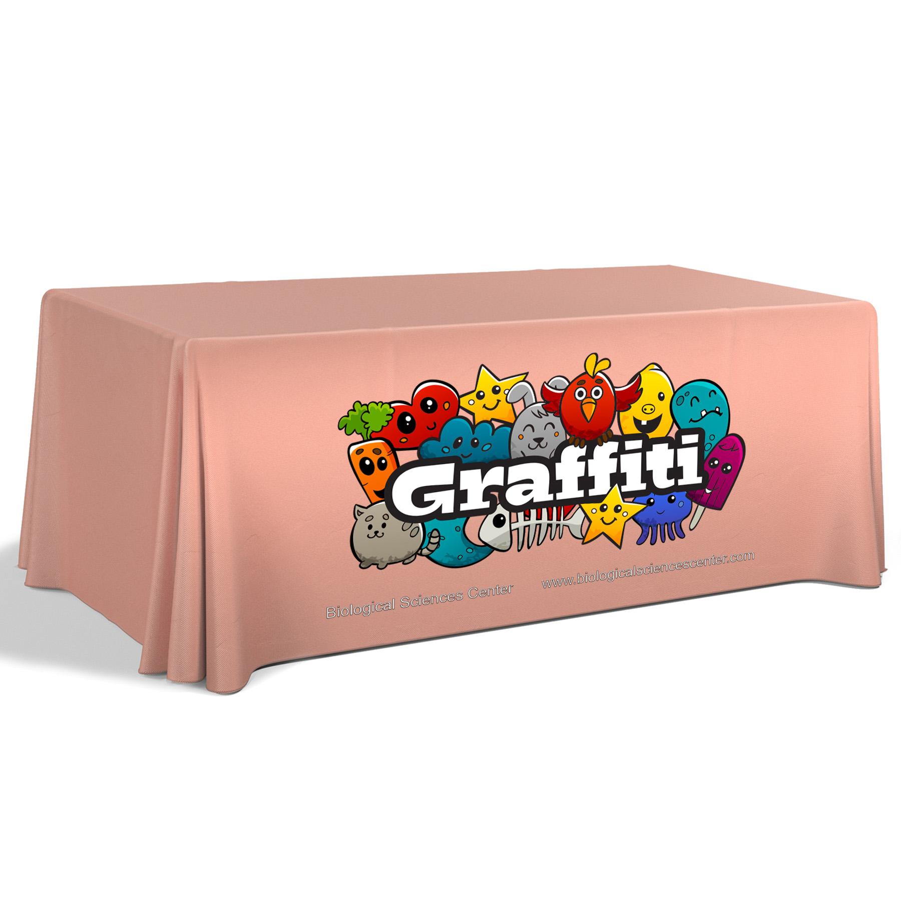 6' Premium Draped Standard Table Cover(Full Color Dye Sublimation) 6