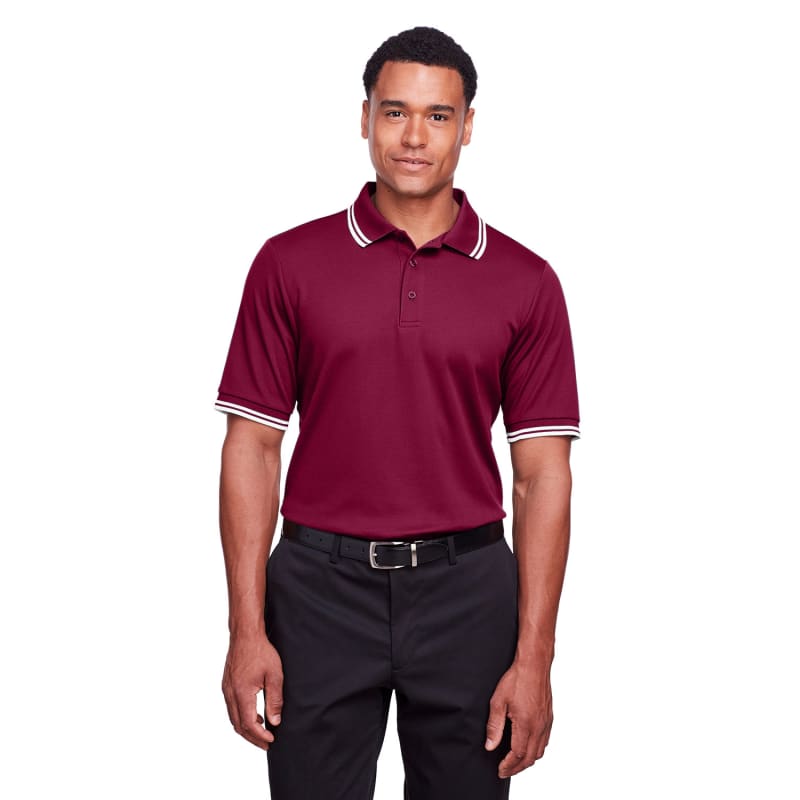 Devon & Jones Men's CrownLux Performance™ Plaited Tipped Polo 7