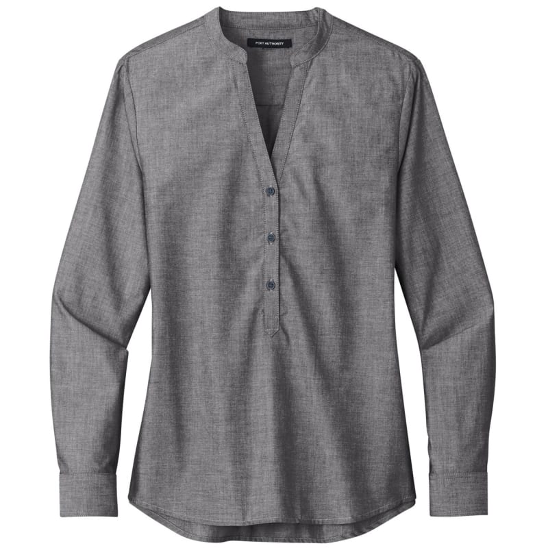 Port Authority Ladies Long Sleeve Chambray Easy Care Shirt 9