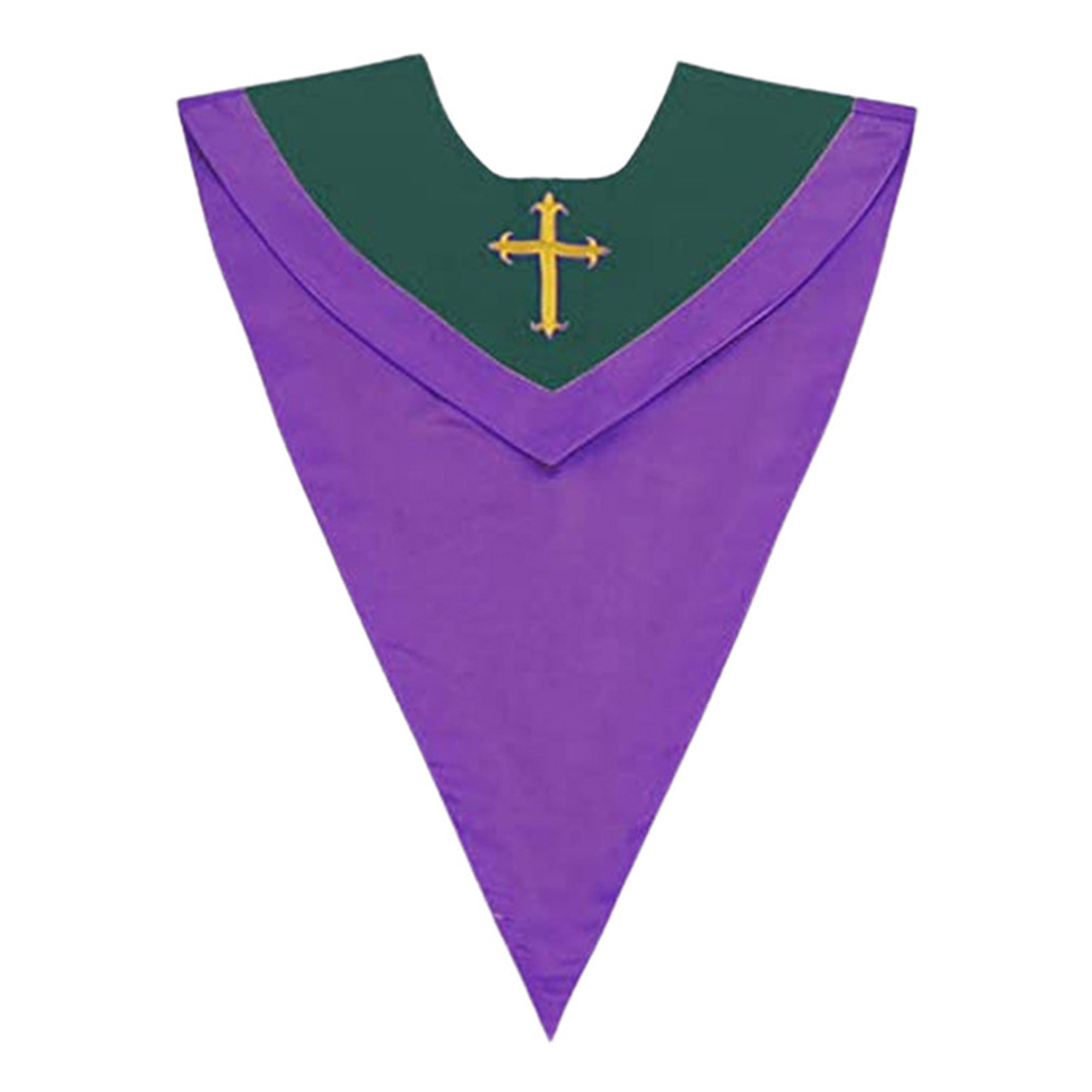 Two-Tone V Shape Sash Choir Stole 8
