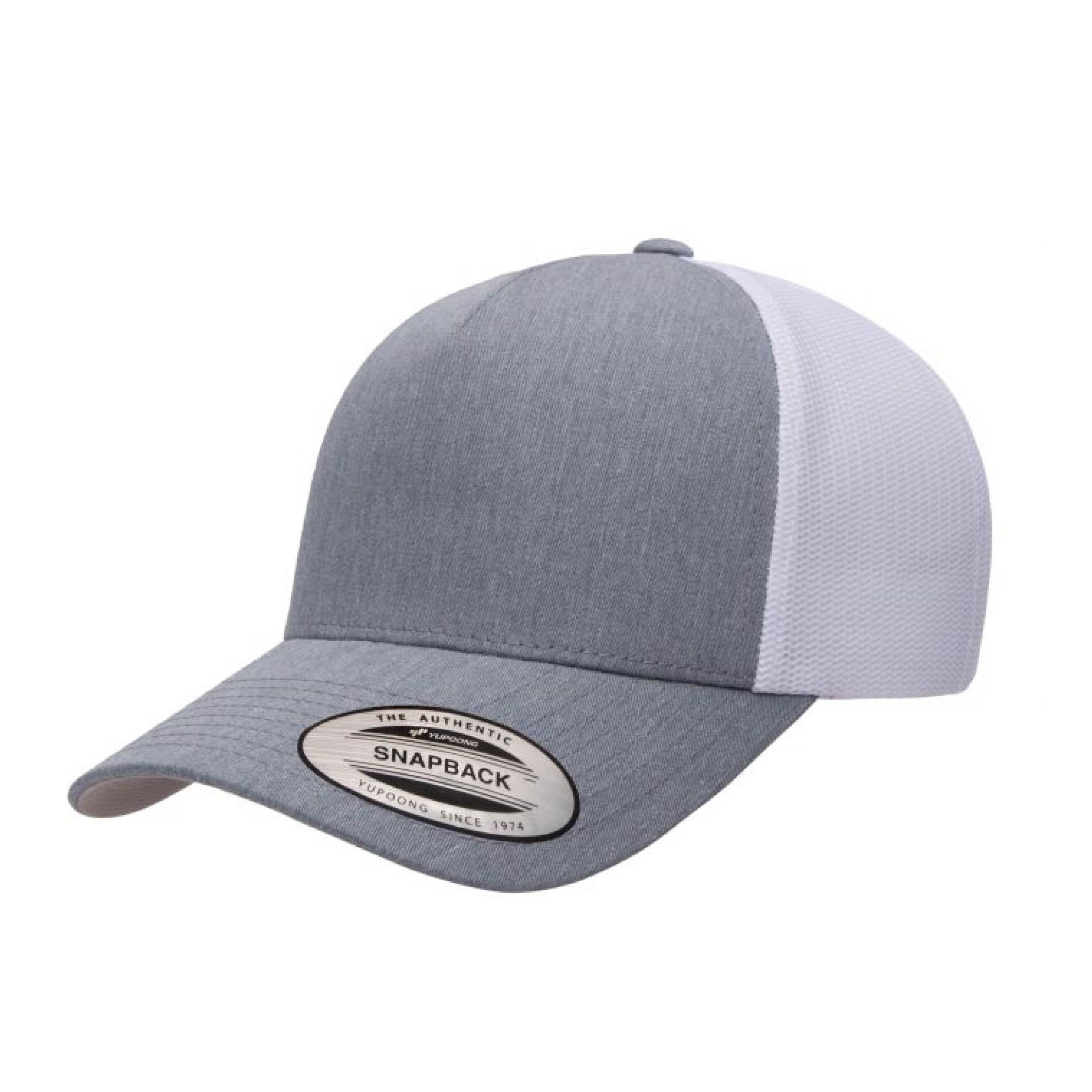 Yupoong 6506 YP Classics Five-Panel Retro Trucker Hat with Leatherette Patches or Embroidery 31