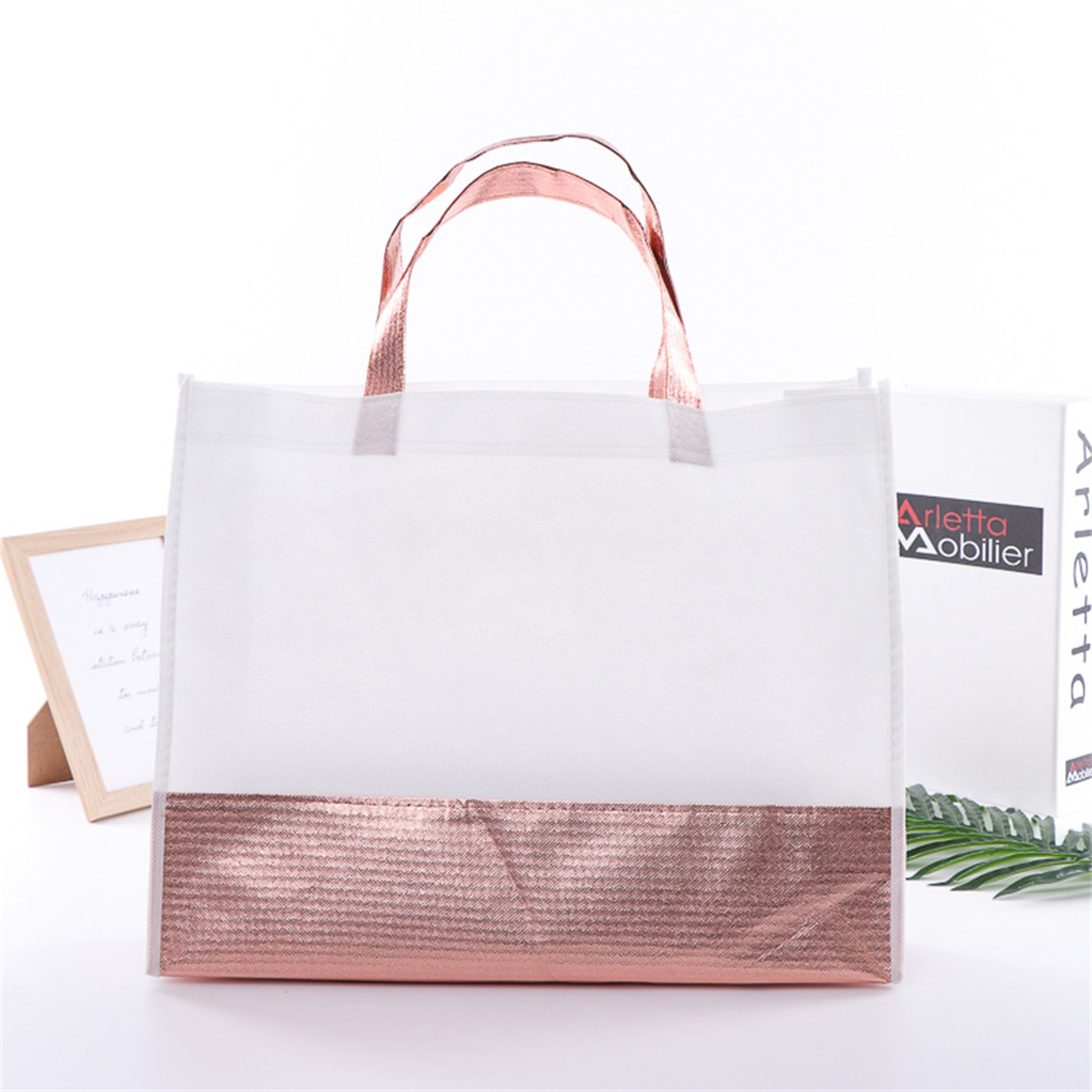 Metallic Non-Woven Tote Bag