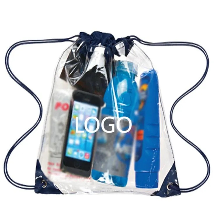 Clear Backpack Drawstring Pouch Bag 3