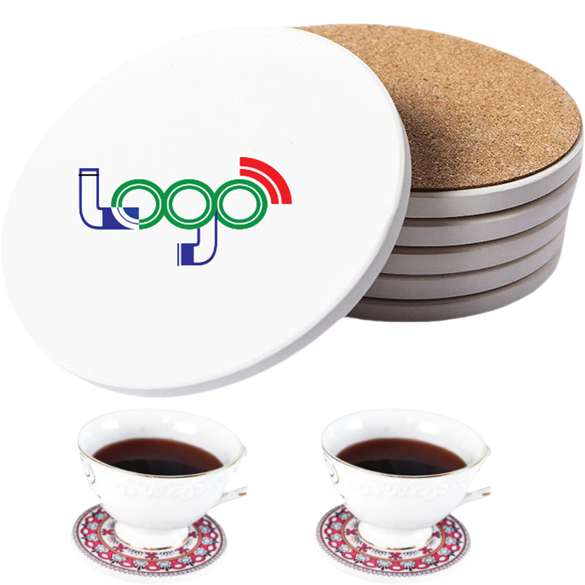 Round Ceramic Stone Coasters 3