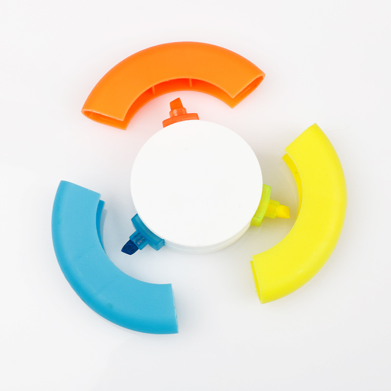 Circular Fluorescent Highlighter Pen 2