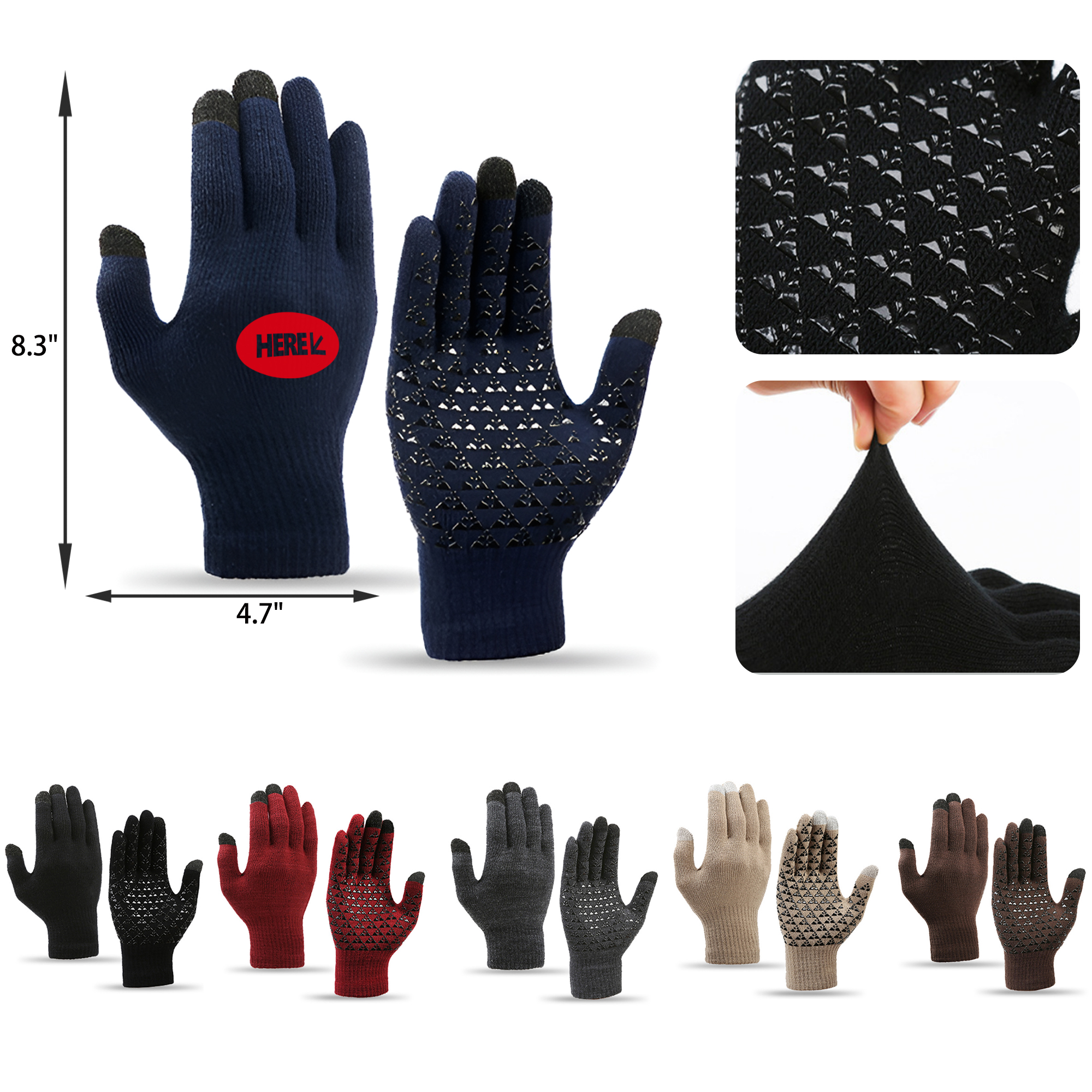 Durable Anti Slip Knitted Gloves 7