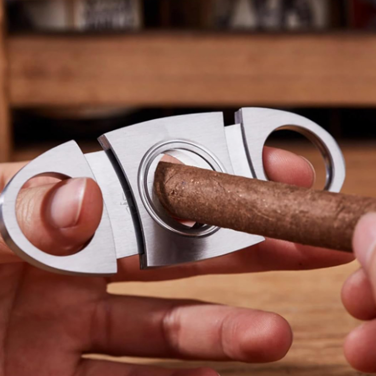 Stainless Steel Double Blade Cigar Cutter 3