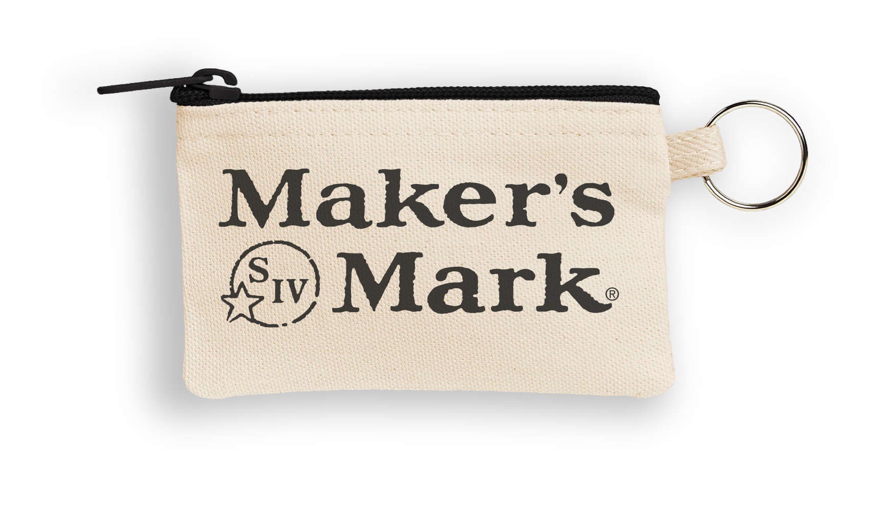 Canvas Key Ring Pouch with Black Zipper 5
