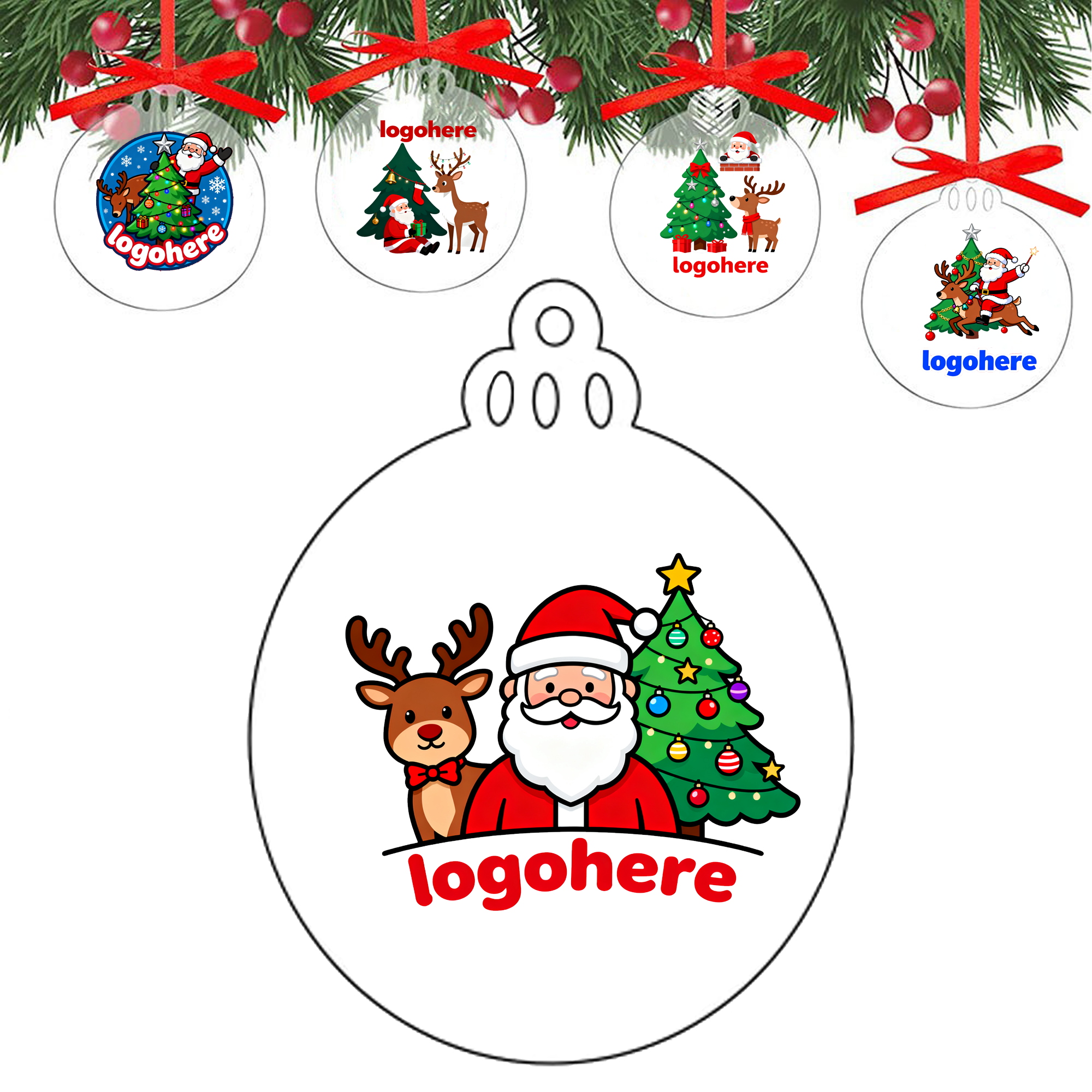 3.5 Inch Custom Acrylic Christmas Decoration 4