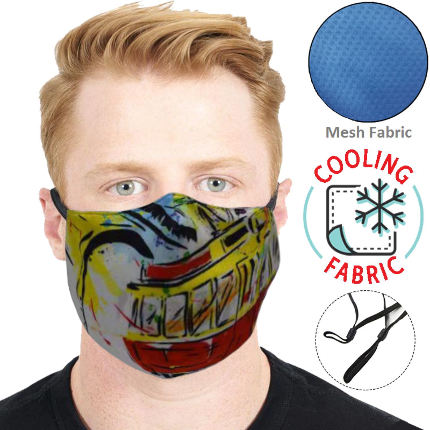 2-Layer Cooling Face Mask w/ Full Color Masks 1
