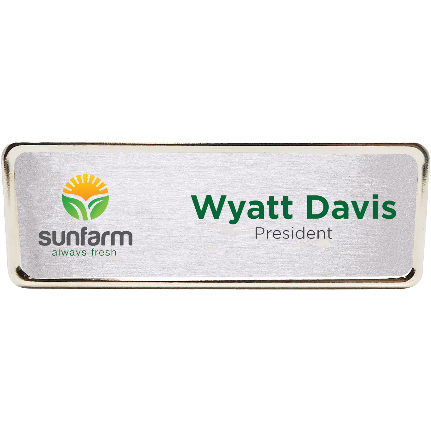Columbus Metal Name Badge (standard 3 x 1) 3