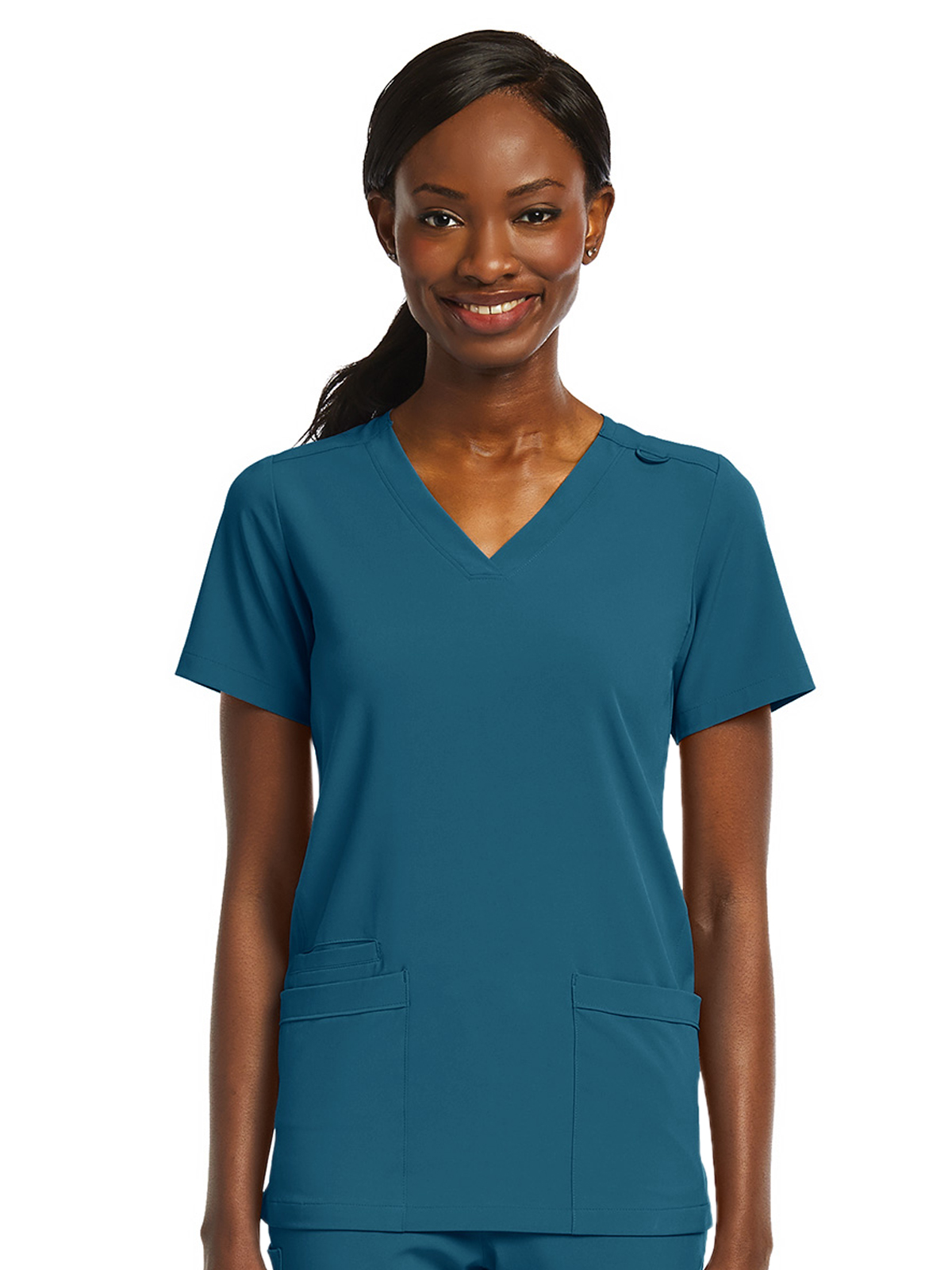 ScrubJoy Originals - Women's Fitted Two-Pocket V-Neck Top 45