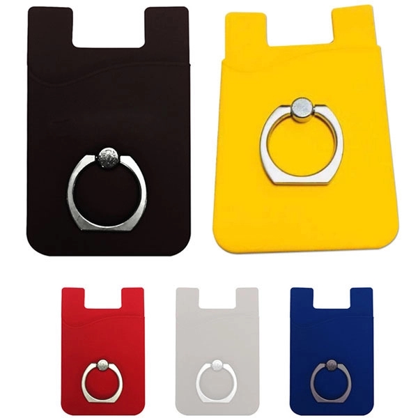Silicone Phone Card Holder with Ring Stand 7