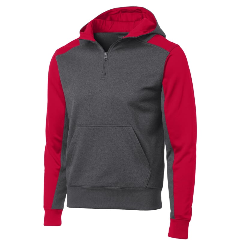 Sport-Tek Tech Fleece Colorblock 1/4-Zip Hooded Sweatshirt. 31