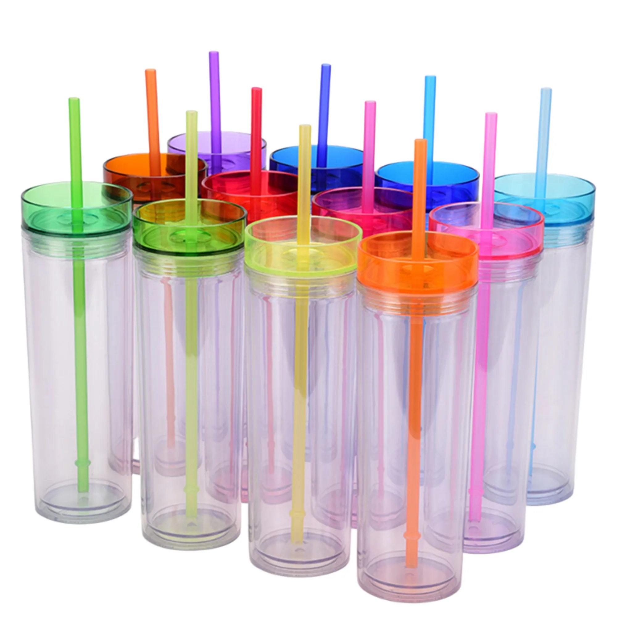 Skinny Double-Wall Tumbler with Straw 5