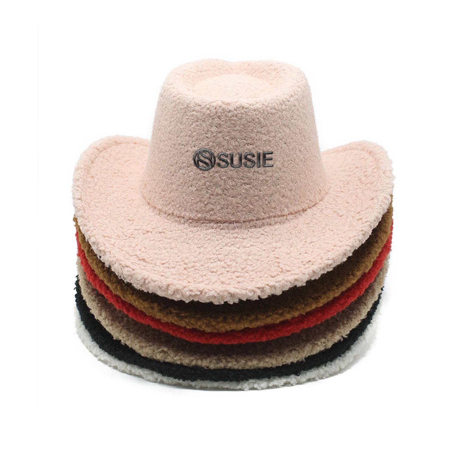 Classic Outdoor Lambhair Western Cowboy Cowgirl Hats