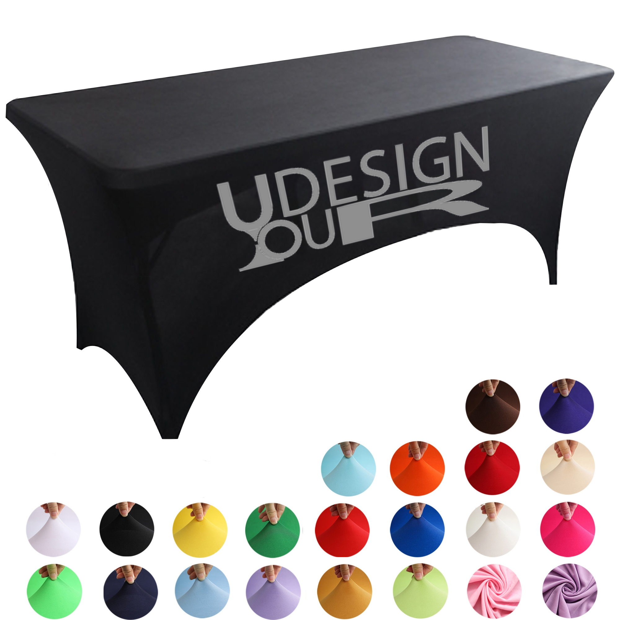 Premium 6' Full Color Dye Sublimation Stretch Table Cover 1
