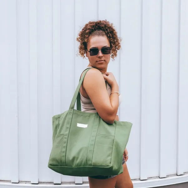 Canvas Shoulder Tote Bag, custom tote bag with logo imprint 2