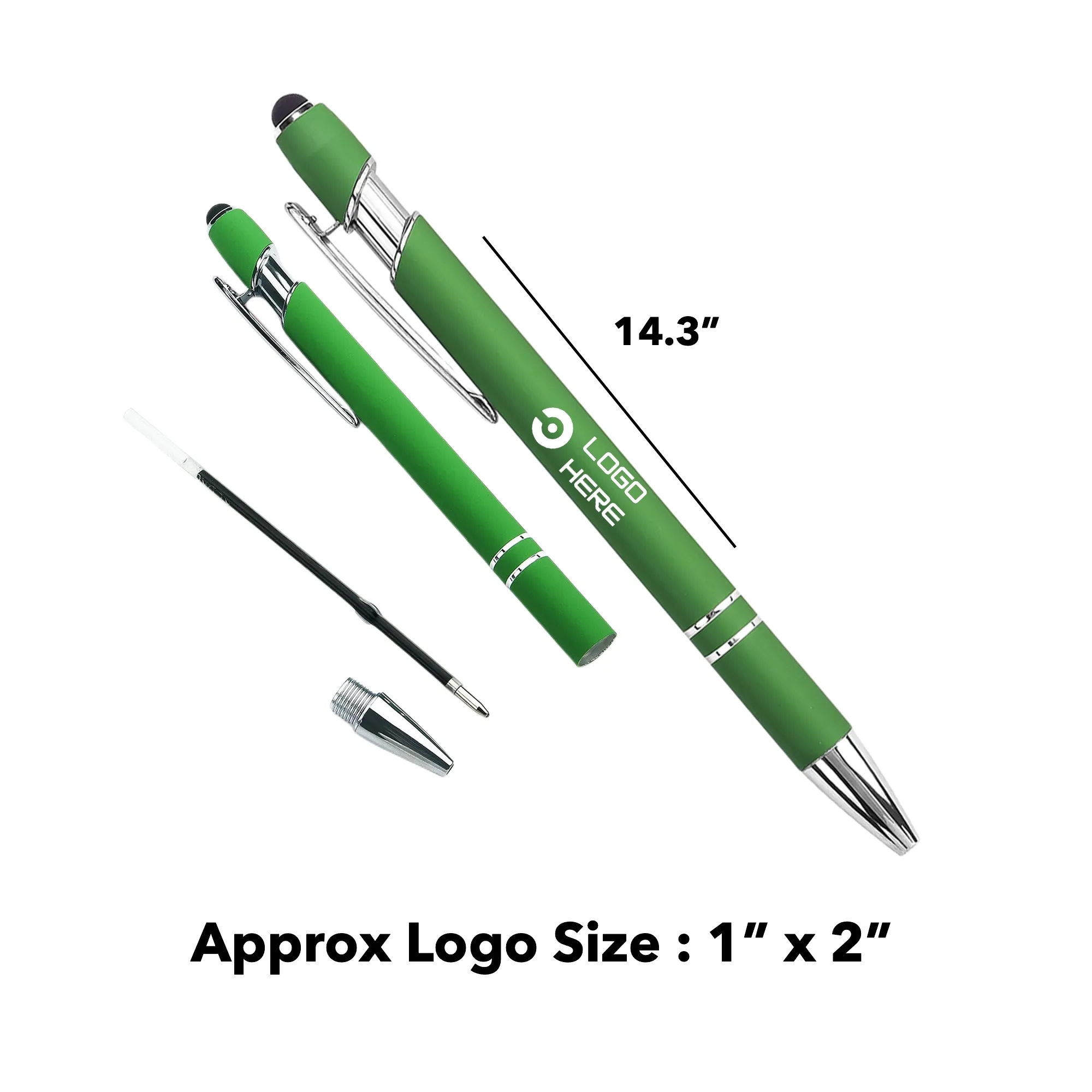 Retractable Ballpoint Pen with Stylus Tip 1