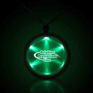 2 1/4" Fusion Light Up LED Badge with Necklace 5