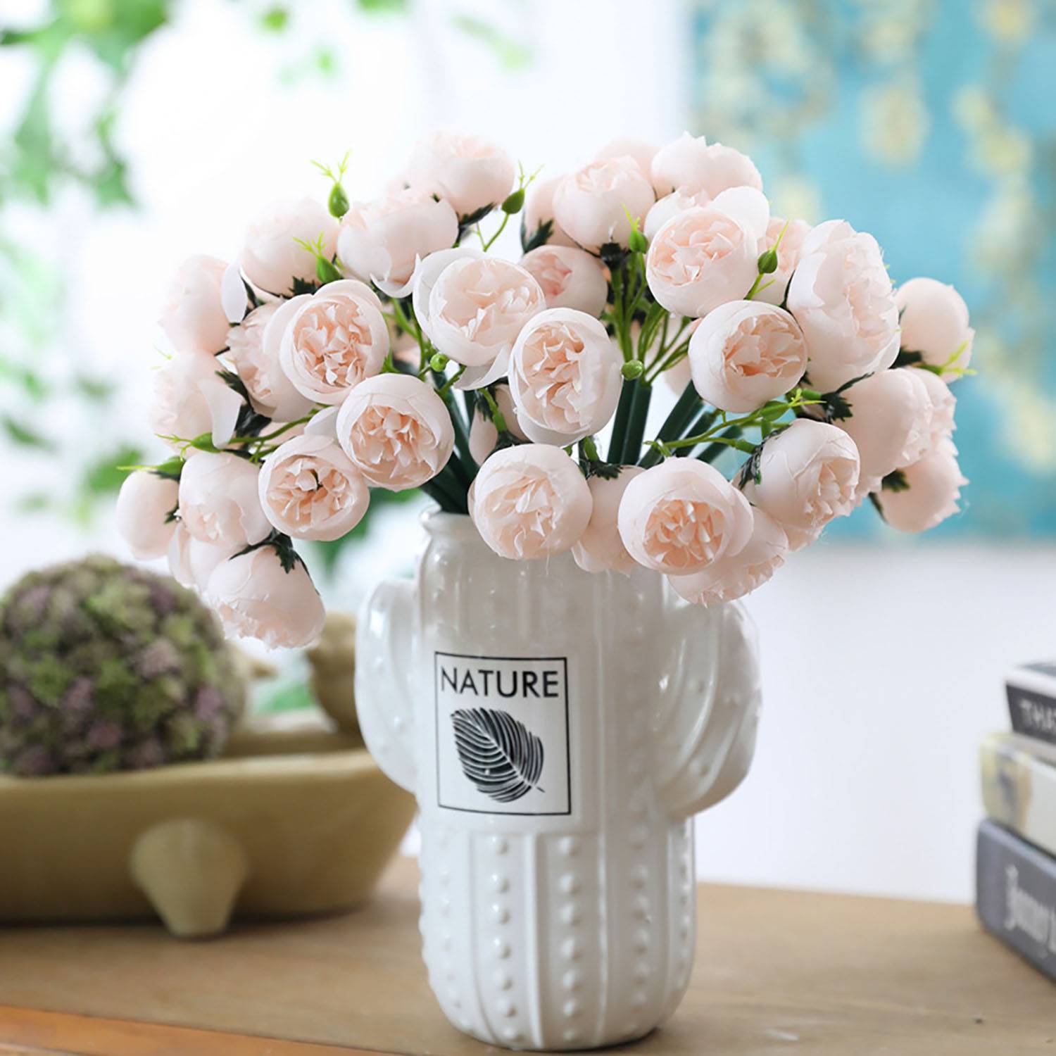 Cactus Shape Ceramic Vase for Flower Arrangement Home 4