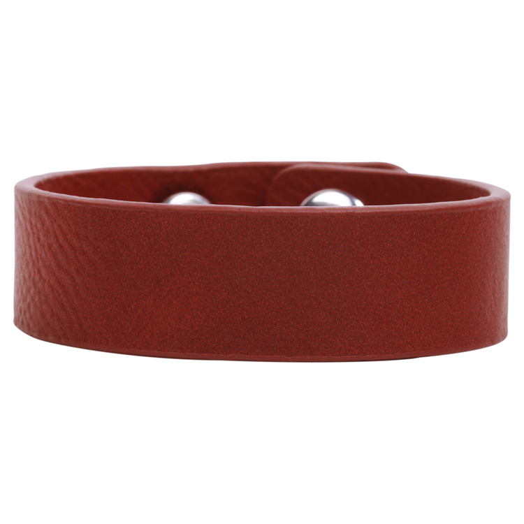 8 1/2" x 3/4" Rose Leatherette Youth Cuff Bracelet 4
