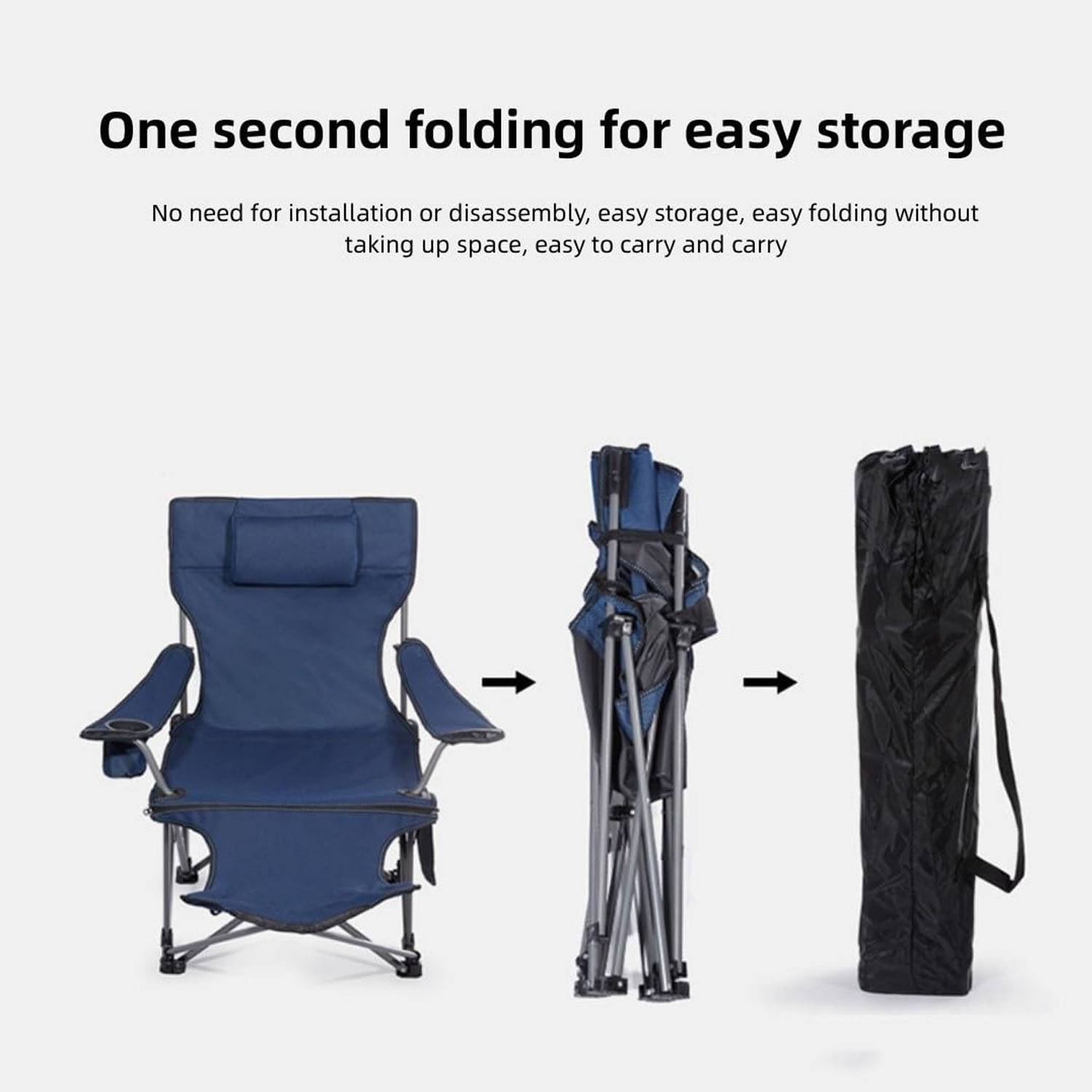 Foldable Camping Chair W/ Footrest 23