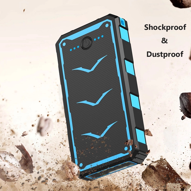 Waterproof Solar Power Bank w/Flashlight for Outdoor Camping 2