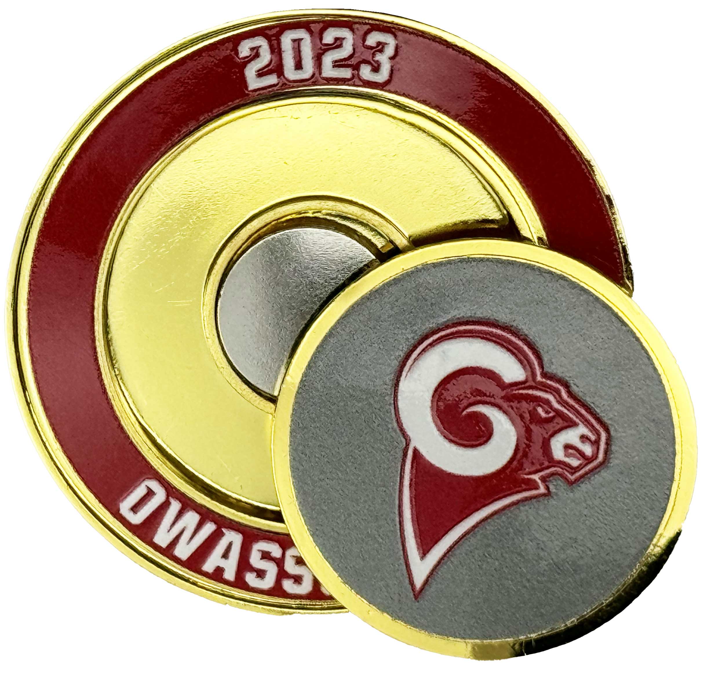 Texture Tone® Golf Ball Marker Coin w/ Magnetic Ball Marker 25
