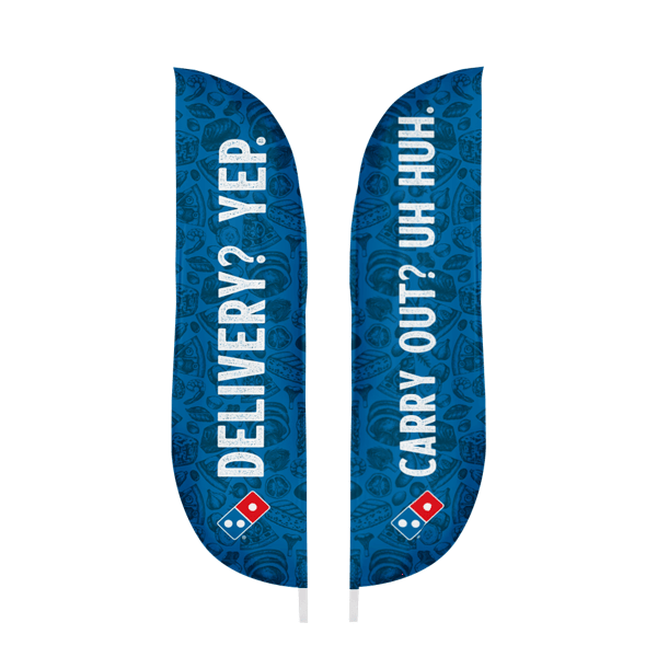 IMPORT 12' Double-Sided Blade Flag with Ground Spike 2